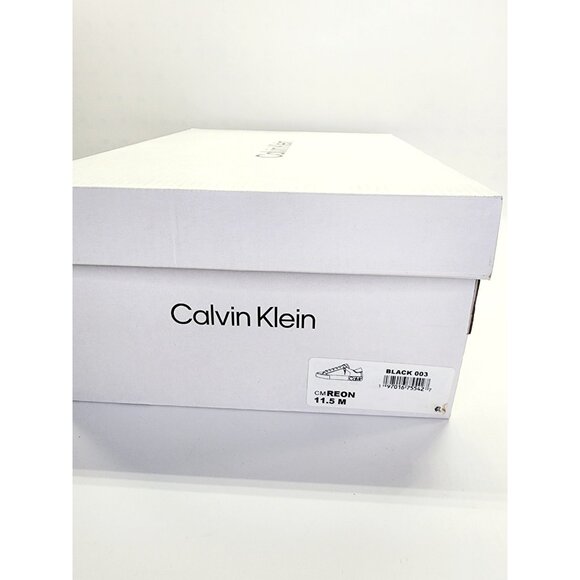 Calvin Klein Reon Lace-Up Sneaker Size 11.5 M Black PU Casual Shoe - Picture 13 of 13